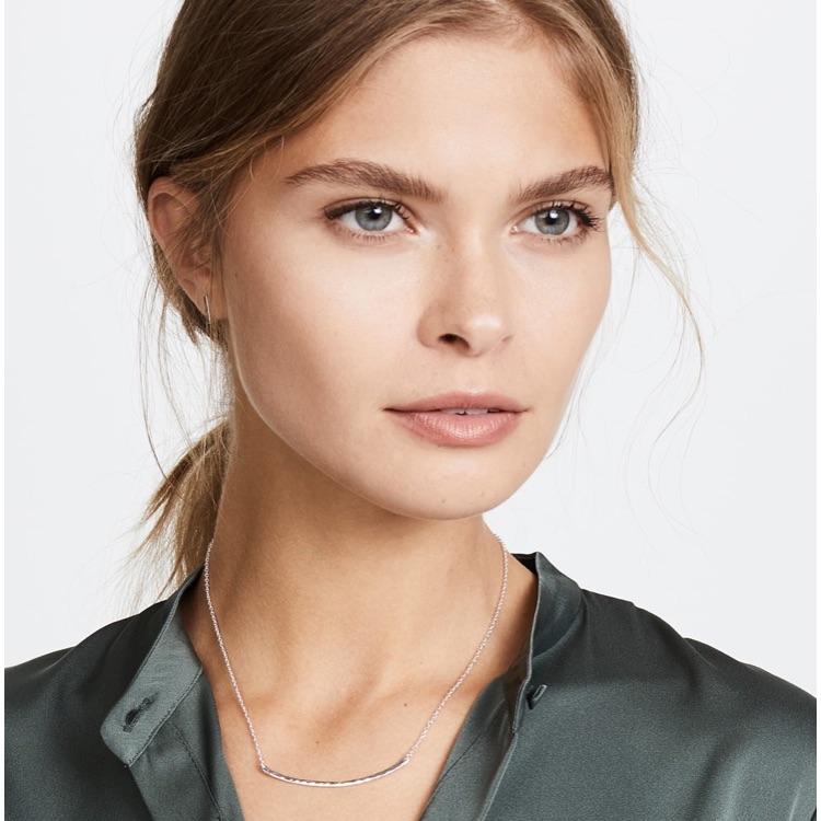 Gorjana Nwt Taner Bar Necklace - Silver 75$
